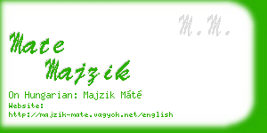 mate majzik business card
