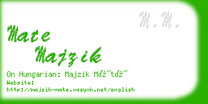 mate majzik business card